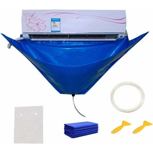 Ulisem Couverture De Nettoyage De Climatiseur, Sac De Couverture étanche De Nettoyage De Climatisation Divisé Avec Tuyau D'Eau Sac De Couverture De Nettoyage De Climatiseur étanche Pour Climatiseurs