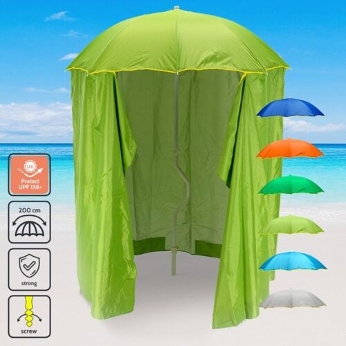 Parasol De Plage Léger Visser Tente Protection Uv Girafacile 200 Cm Zeus - Vert