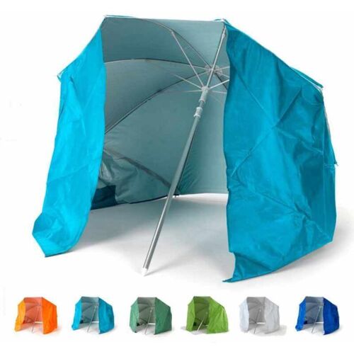Parasol De Plage Portable Moto Pliable Léger Tente 200 Cm Piuma - Turquoise