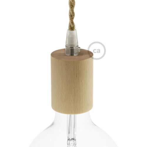 Kit Portalampada E27 In Legno
