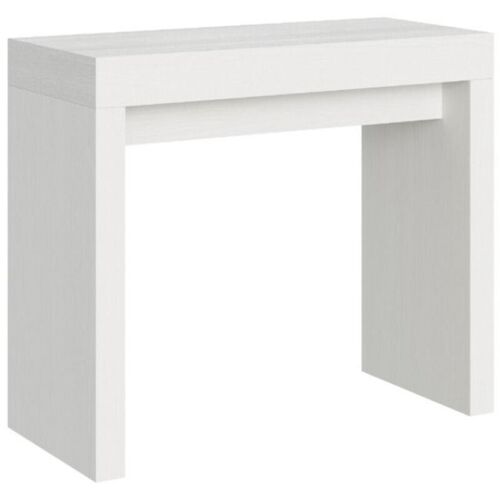 Console Extensible Blanche 12 Personnes 40 à 300cm Ribo-support 2 Pieds