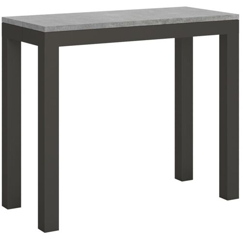 Console Extensible 90x40/300 Cm Everyday Evolution Ciment Structure Anthracite