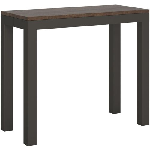 Console Extensible 90x40/300 Cm Everyday Evolution Noyer Structure Anthracite
