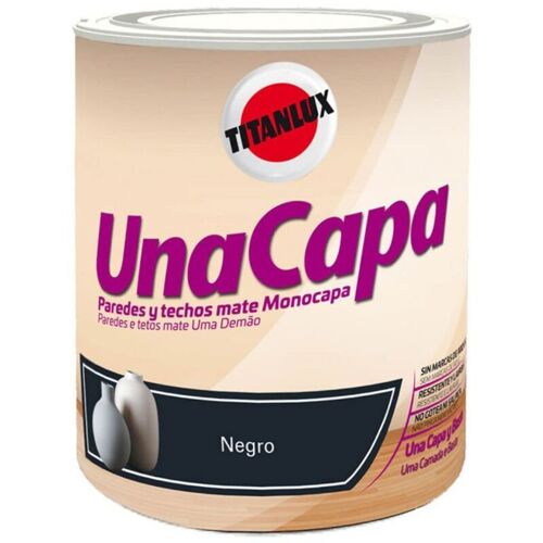 Peinture Plastique Écologique, Monocouche, Noire 750 Ml