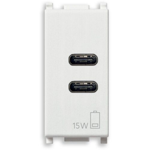 Vimar - Alimentation Usb Plana 5v 3a 1 Module Blanc 14292.