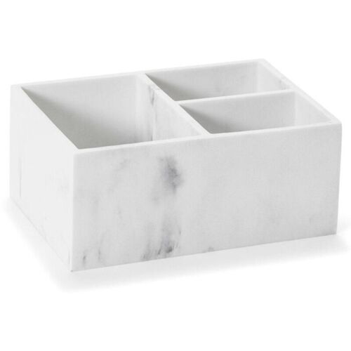 Organisateur Résine Effet Marbre Blanc