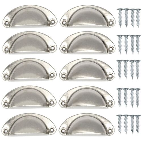 Poignée Bouton De Porte Décoration Rétro Pour Meuble Tiroir Poignée De Coquille Vintage Pour Tiroir Armoire Meuble Cuisine Fer Incurvé Bouton De Porte De Placard Retro Pour Armoire(10pcs,d) Groofoo