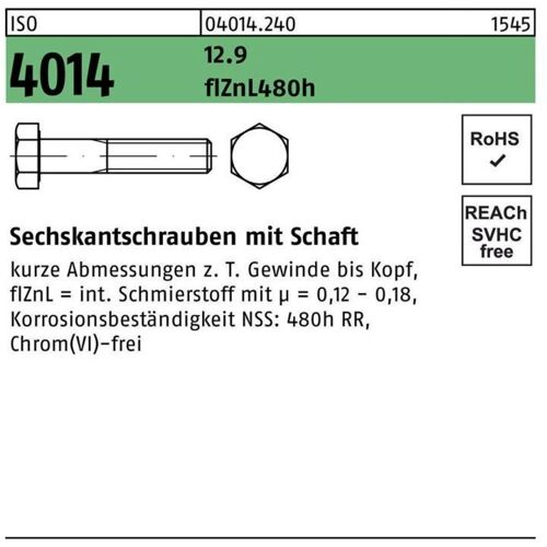 Vis Hexagonale Iso 4014 M.schaft X65mm