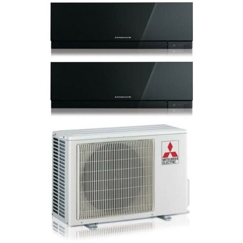 Dual Split Rèversible Air Conditioner Series Kirigamine Zen Black Msz-ef 7+7 Avec Mxz-2f33vf Noir R-32 Wi-fi Couleur Intégrée Noir 7000+7000 - Mitsubishi Electric