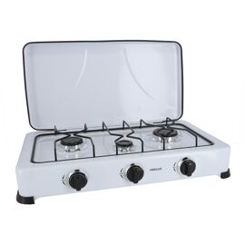 Cuisinière à Gaz émaillée Blanc Yregas 3 Feux