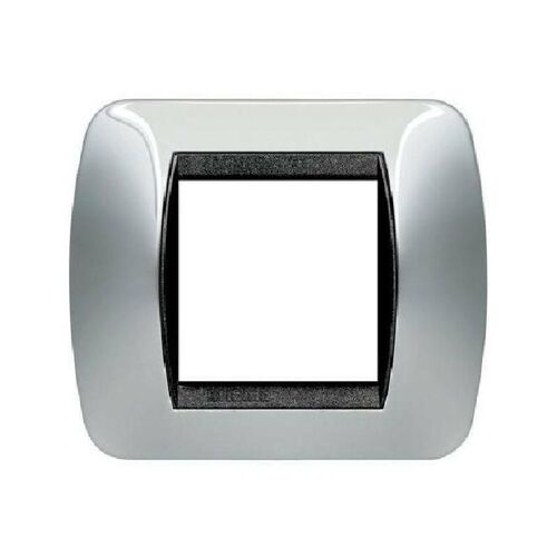 Placque Lumineuse 2 Modules Couleur Titanium Hornice Noir L4802tc