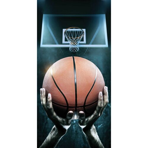 Ac-Deco - Drap De Plage En Coton - 70 X 140 Cm - Imprimé Basketball - Livraison Gratuite