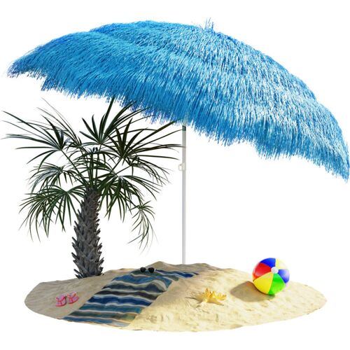 Kingsleeve Parasol Inclinable Hawaii 192 Cm Parasol De Plage 160 Cm Réglable Jardin Terrasse Extérieur Bleu
