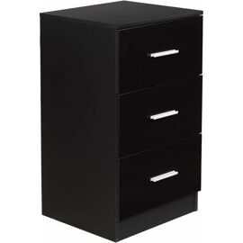 Costway - Caisson De Bureau Meuble De Rangement Avec 3 Tiroirs Pour Lettre,dossiers Et Documents Noir