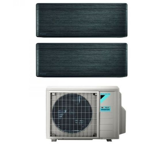 Bluevolution Climatiseur Rèversible Dual Split Série Stylish Real Blackwood 12+18 Avec 2mxm50m9/n R-32 Wi-fi Intégré 12000+18000 Couleur Bois Noir - Garantie Europèenne - Daikin
