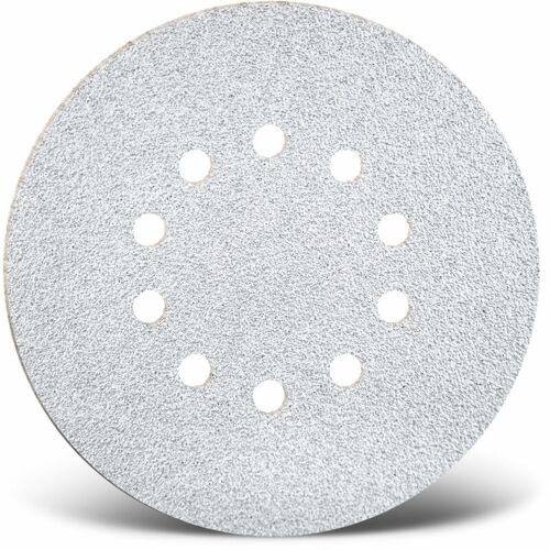 White Disques Abrasifs Auto-agrippants, 225 Mm, 10 Trous, P. Ponceuses à Plâtre, Corindon Normal (lot De 25) G120 - Menzer
