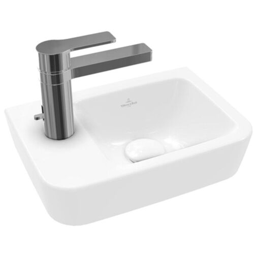 Villeroy&boch - O.novo - Lave-mains Compact 360x250 Mm, séns Trop-plein, Avec 1 Trou De Robinetterie à Gauche, Blanc Alpin