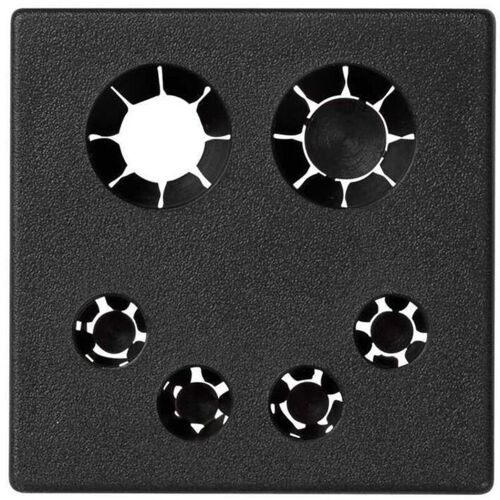 Plaque K45 Sortie De Câble Avec Support Gris Graphite Simon K20 / 14