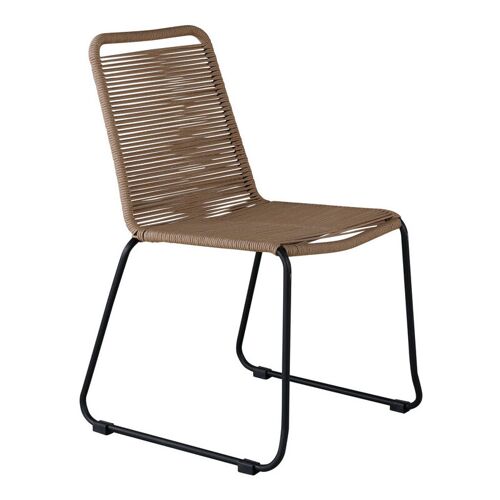 Ebuy24 - Lindos Chaise De Jardin Empilable, Noir.