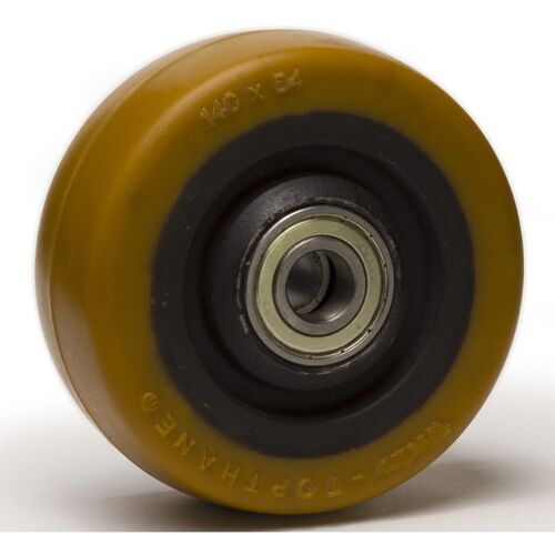 2gt Roues Et Roulettes - Roue Polyuréthane Jante Fonte 140 X 54 Alésége 20 Longueur De Moyeu 60 Mm