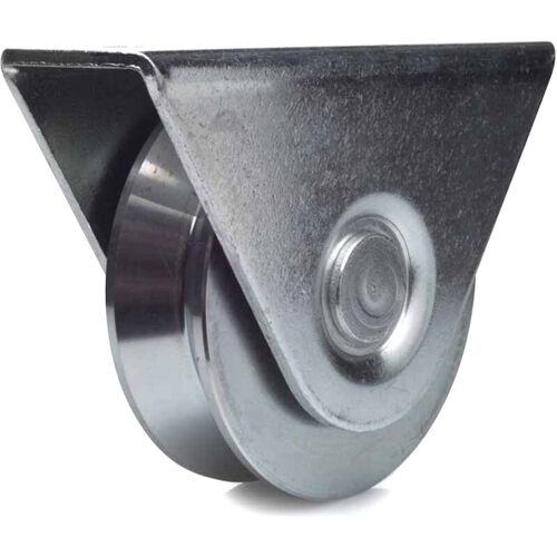 2gt Roues Et Roulettes - Roue à Gorge V 100 Mm Pour Rail En V, Monture Extérieur