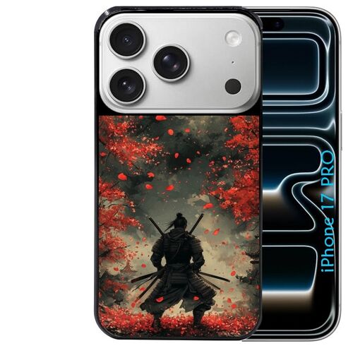 Coque noire Taperso pour Iphone 17 PRO avec motif samourai et katana