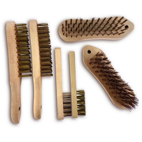 Kibros - Assortiment De Brosses Métalliques à Main - à L'Unité - Pack 6 Brosses