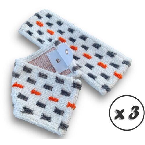 Kit Nettoyage Avec Balai Serpillère Seau Essoreur 2 Recharges Micro-fibres - Lot De 3 - Pack De 2 Recharges