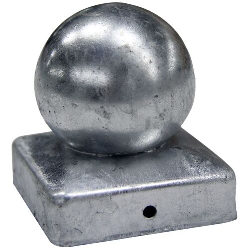 Chapeau Boule Galvanisé - Dessus De Poteau 7x7 Cm