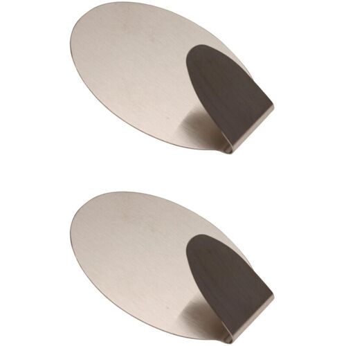 Force Homme Acier Inoxydable Adhésifs, 2 Pièces, 4,5 X 7 Cm, Charge Maximum 1,5 Kg, 88232