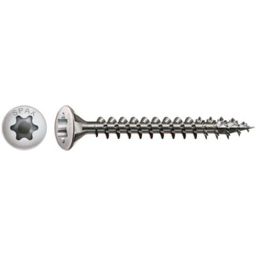 Spax Vis à Bois Tête Fraisée Bombée Tfb T-star Torx T15 3.5x16 Filetage Total Inox A2-200 Pièces