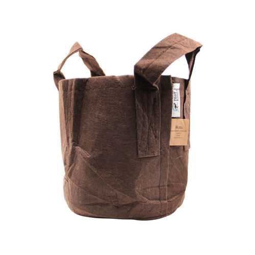 5 - 16l - Pot Géotextile Avec Anses Marron - Ligne Boxer - 28x26cm - Root Pouch