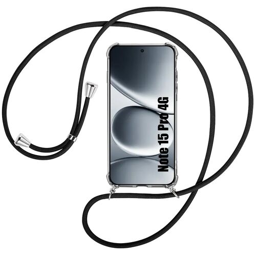 Coque pour Xiaomi Redmi Note 15 Pro 4G, Silicone Antichoc Renforcée avec Cordon Noir - E.F.Connection