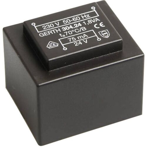 Pt301202 Transformateur Pour Circuits Imprimés 1 X 230 V 2 X 6 V/ac 1.80 Va 150 Ma - Gerth