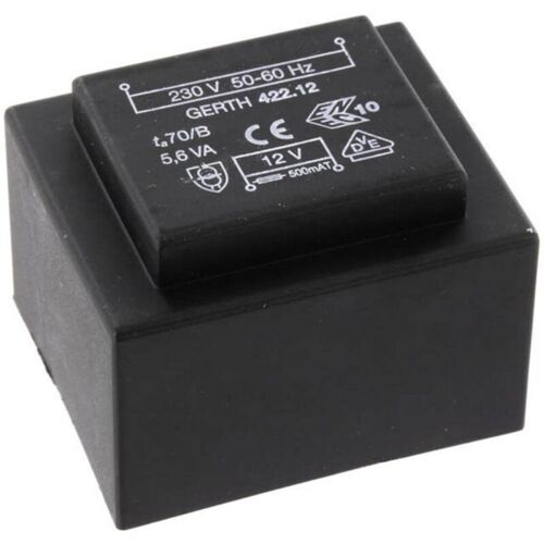 Ptb424802 Transformateur Pour Circuits Imprimés 1 X 230 V 2 X 24 V/ac 5.60 Va 116 Ma - Gerth