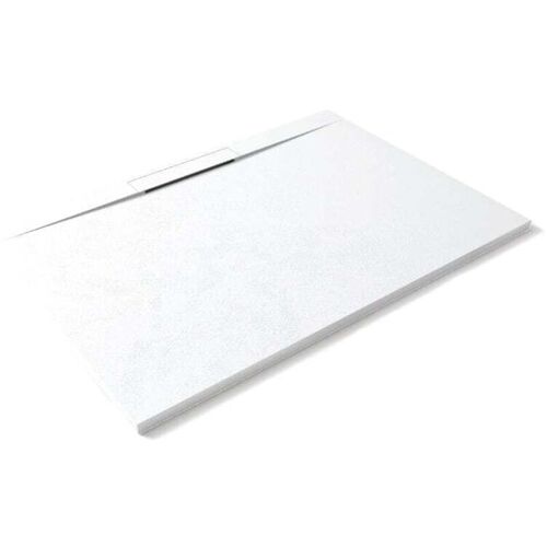 Receveur De Douche 90 X 160 Cm Extra-plat En Fonte Minérale Lyra Blanc