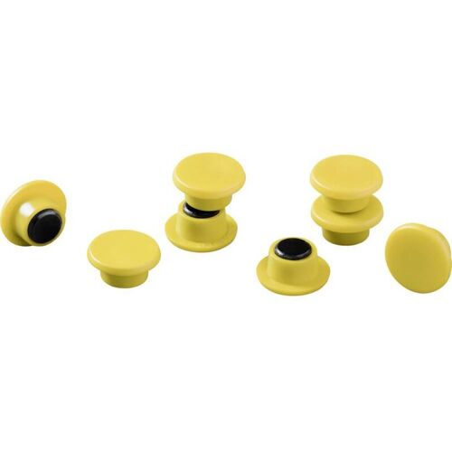 Aimant 475104 (Ã¿) 15 Mm Rond Jaune 1 Set 475104 - Durable