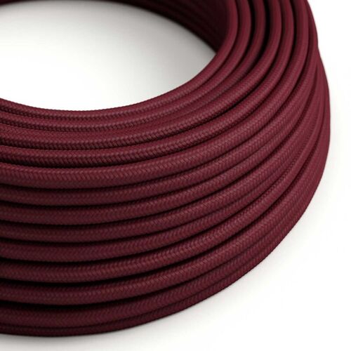 Câble D'Alimentation En Tissu Bordeaux - The Original Creative Cables, Pour Lampes Et Lustres - Rm19 - 1 Mètre
