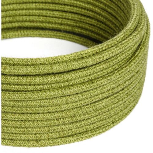Câble électrique Gainé De Jute Green Hay - The Original Creative Cables For Diy Lamps - Rn23 - 10 Mètres
