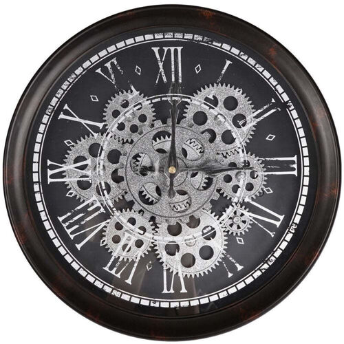 Home Styling - Horloge Murale, Loft, Avec Mécanisme Visible