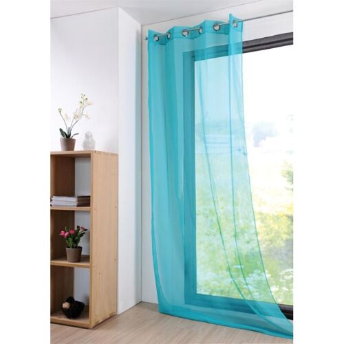 Homemaison - Voilage Couleur Celadon 135x260cm - Stof