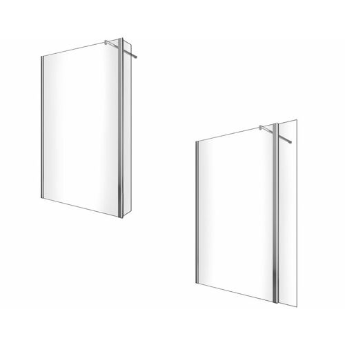 Paroi De Douche Walk-in Avec Porte Pivotante Garde-boue H 200 - 90 Walkin X Porte 40 (tot 130,5-132,5)
