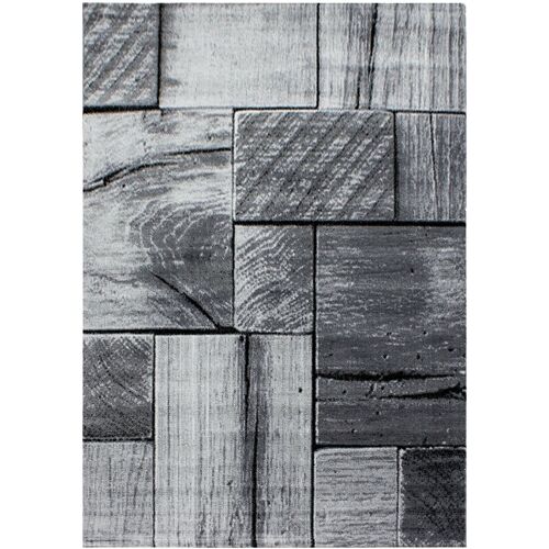 Parquet - Tapis à Effet Parquet En Bois - Nuance De Gris (160x230cm)