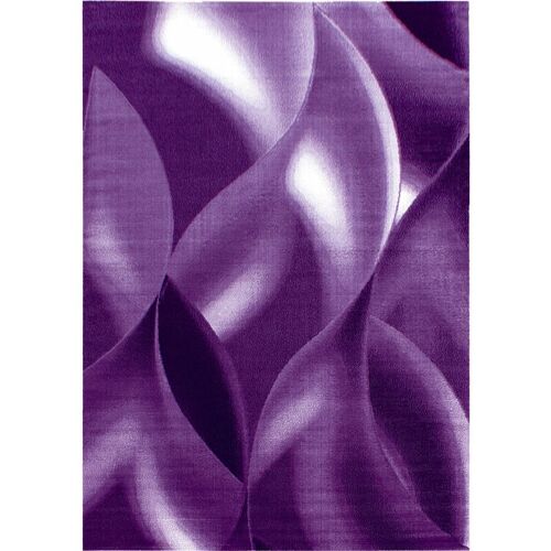 Mia - Tapis À Vagues Abstrait (Violet - 160x230cm)