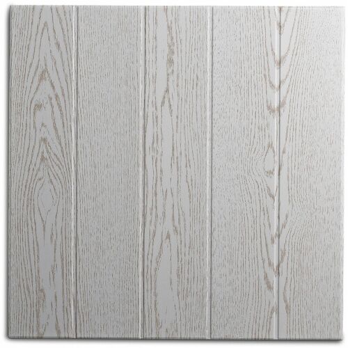 séarpor - Decosé Dalle De Plafond Athen - Polystyrène - Effet Bois-couleur Frêne Blanc - 50 X 50 Cm - 10 séch. (=20 M2) - Fond Blanc