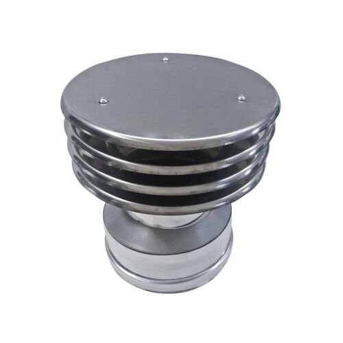 Cheminee Double Paroi Isole Terminal Chapeau Lamellaire Inox Dn 100/150