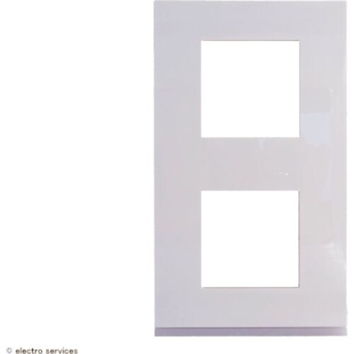 Plaque Hager Gallery 2 Postes Verticale Blanc