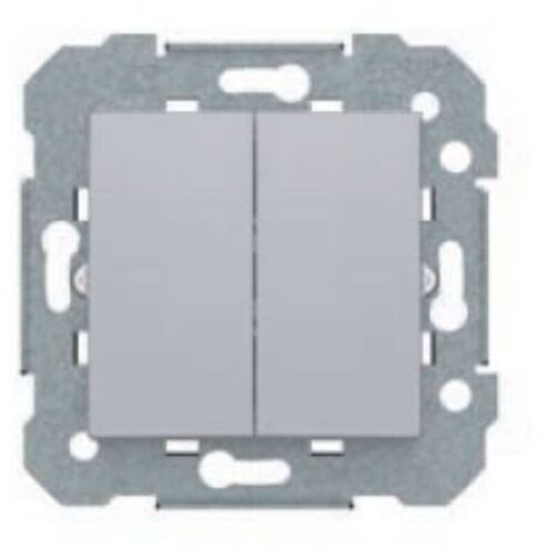 Interrupteur Double Argent Bjc Viva 23509-pl