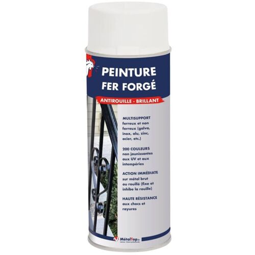 Metaltop - Peinture Fer Forge - 0.4 L - Bombe 400 Ml - 1015 - Ivoire - Ton Pierre
