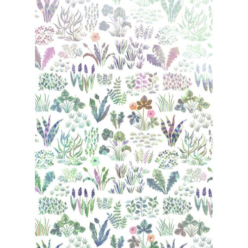 Poster Géant Intissé Ferme Aux Fleurs - 200 X 280 Cm